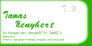 tamas menyhert business card